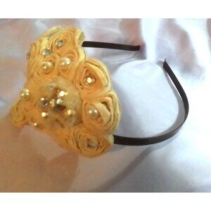 Vintage Headband With Faux Pearls & Rhinestones